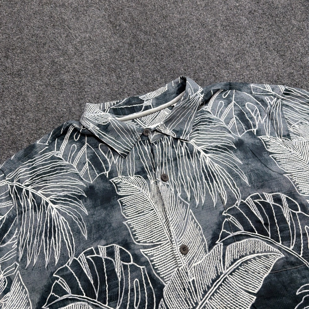 Tommy Bahama 100% Silk Hawaiian Camp Shirt Men's XXL Floral Tropical Beach